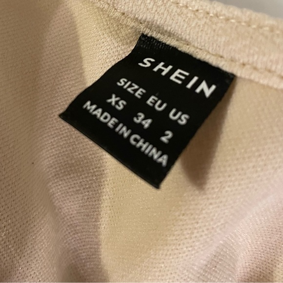 SHEIN NEW! Sz-XS/2 Cream Crop Stretch Jacket Blazer - Picture 3 of 6